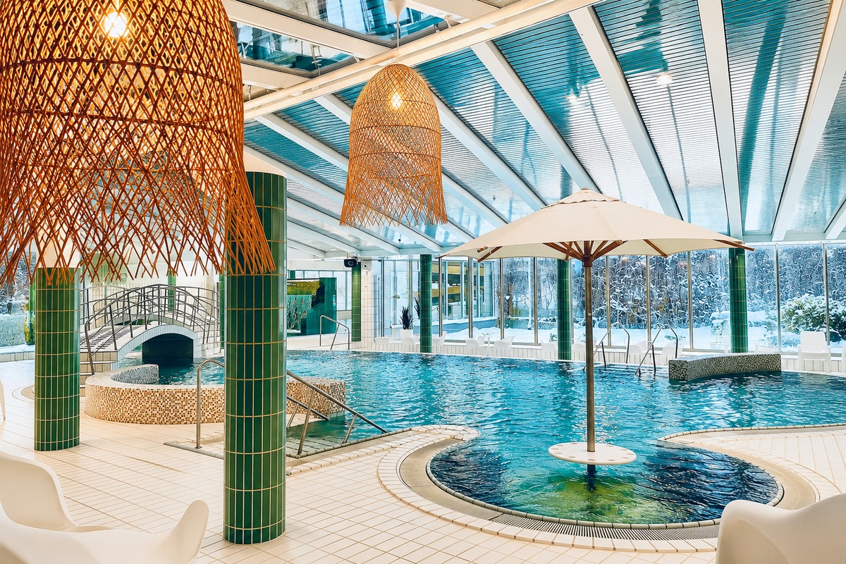 Ikaalinen Spa bazén a zimná atmosféra