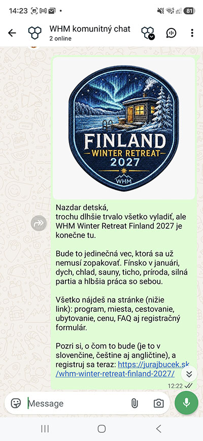 Ukážka noviniek, ktoré sa WHM komunita dozvedá medzi prvými