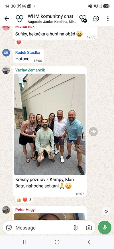 Spoločné pozdravy vo WHM komunite