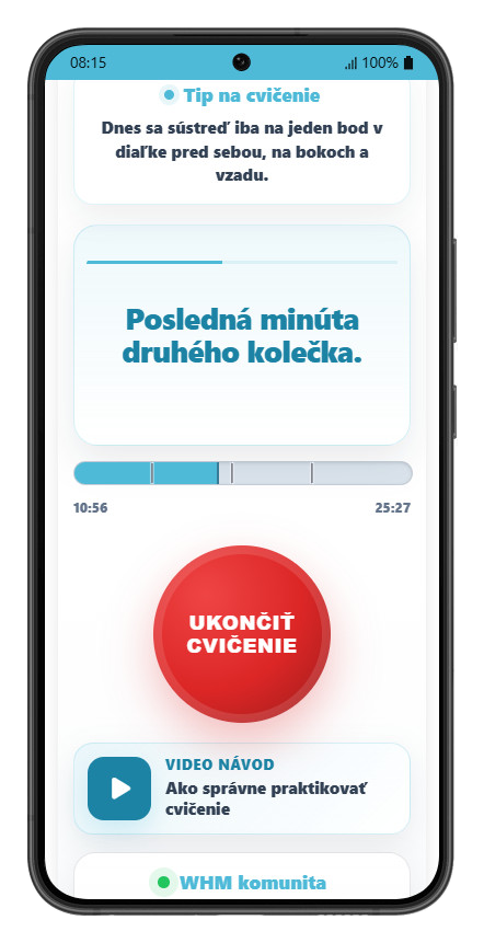 Cvičenie – 2. koliečko, ďalšia fáza
