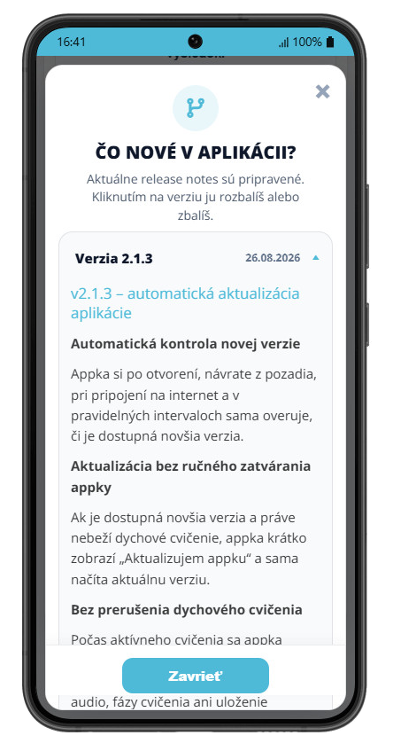 WHM Dych – novinky v aplikácii
