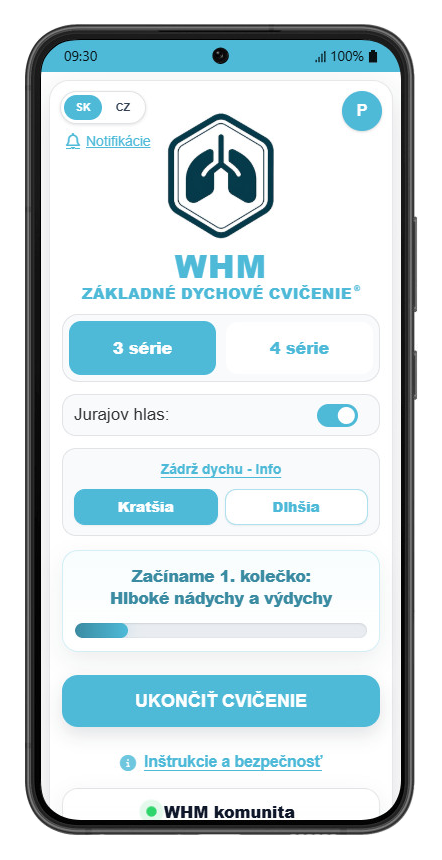 WHM Dych – vedené cvičenie