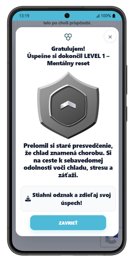 Dosiahnutý level 1