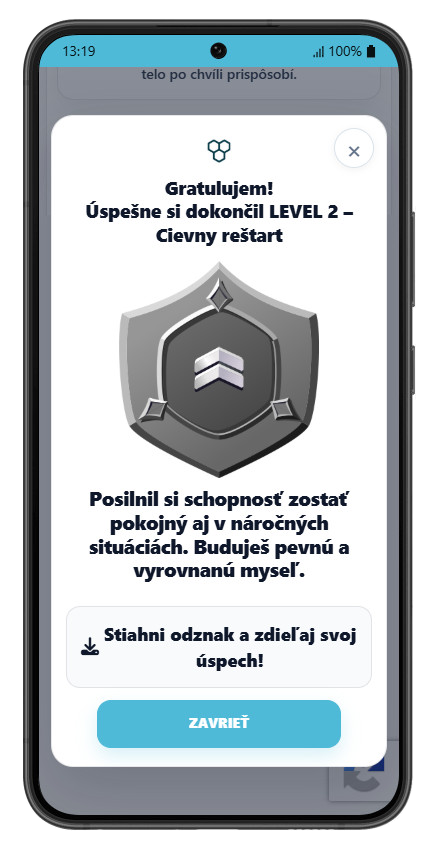 Dosiahnutý level 2