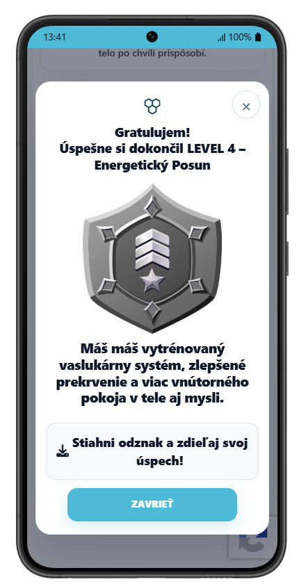 Dosiahnutý level 4