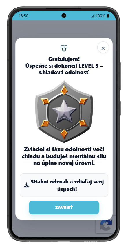 Dosiahnutý level 5