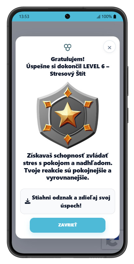 Dosiahnutý level 6