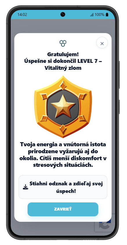 Dosiahnutý level 7