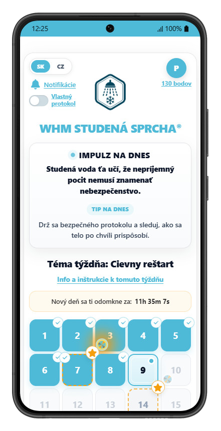 WHM Studená sprcha – homepage