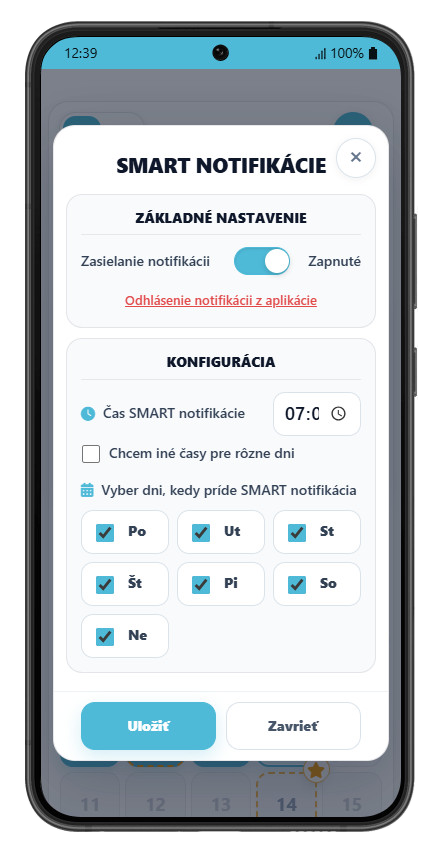 Nastavenie notifikácií