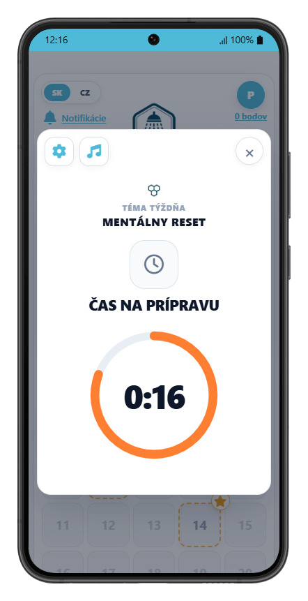 WHM Studená sprcha – čas na prípravu