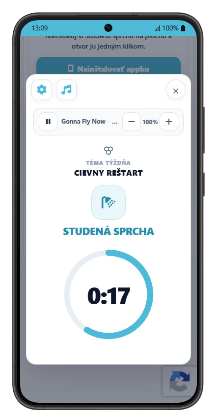 WHM Studená sprcha – odpočítavanie
