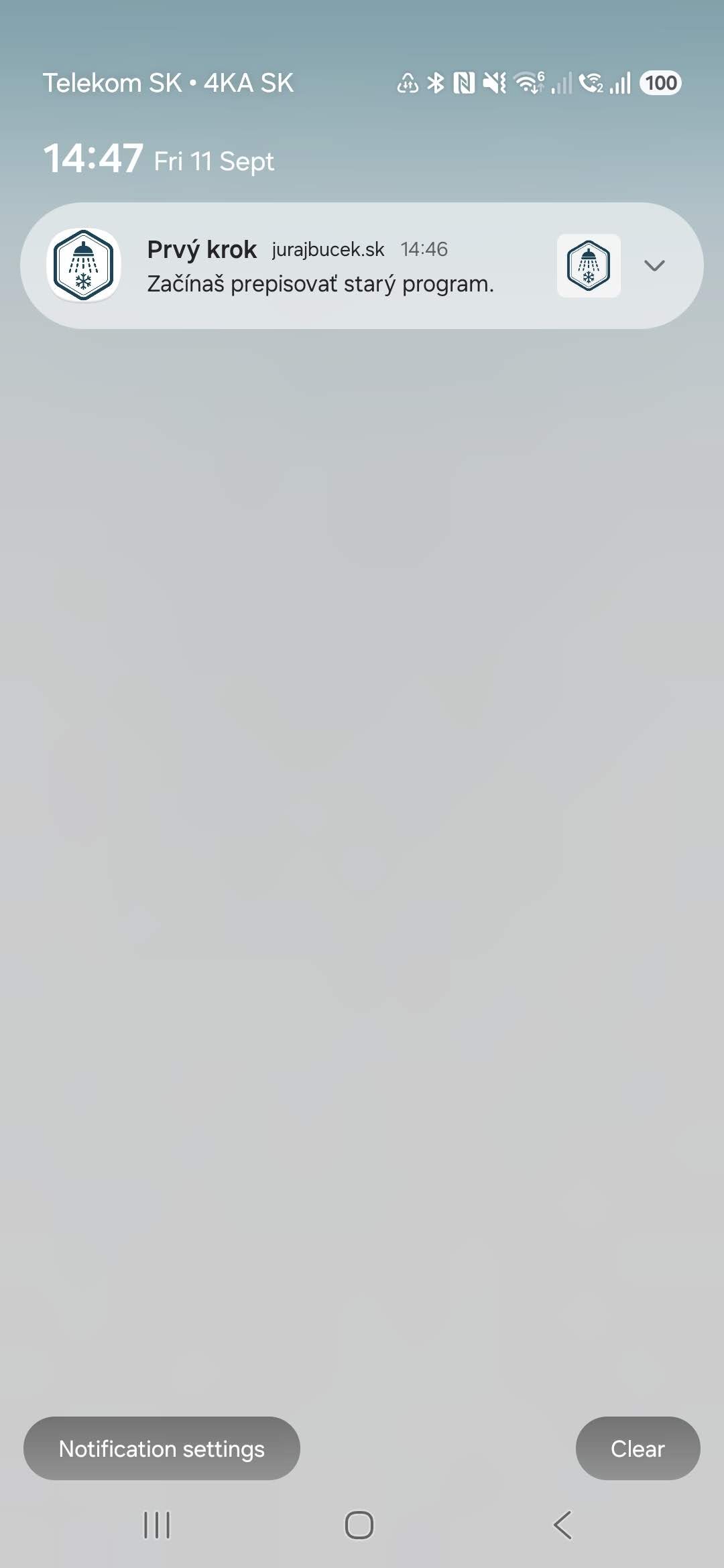 Smart notifikácia 2