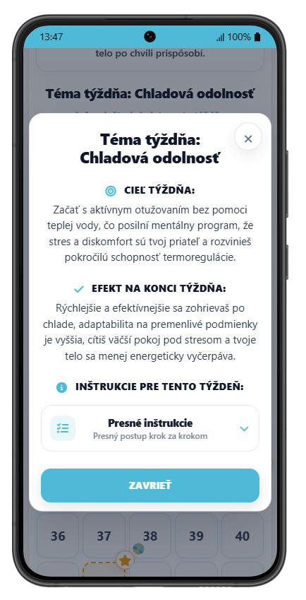 WHM Studená sprcha – téma týždňa