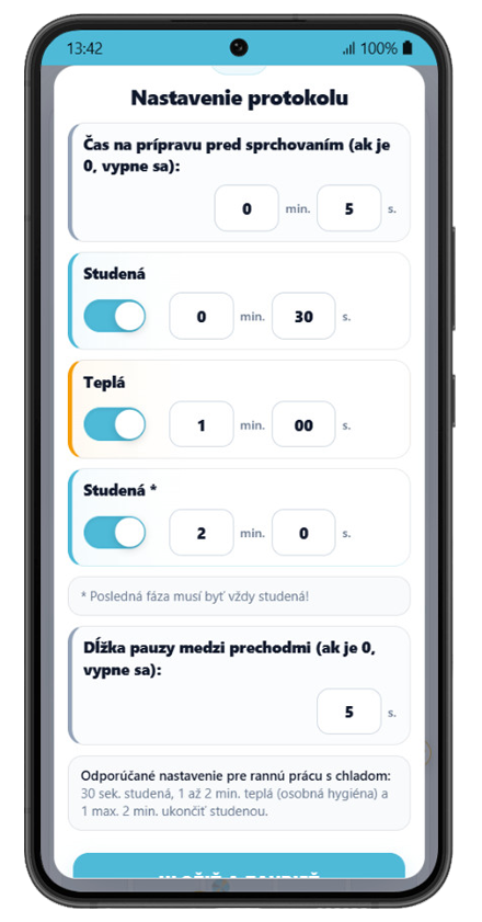 Vlastný protokol – nastavenia