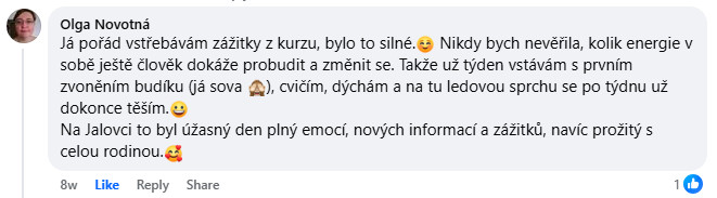 Referencia účastníka WHM víkendovky 2
