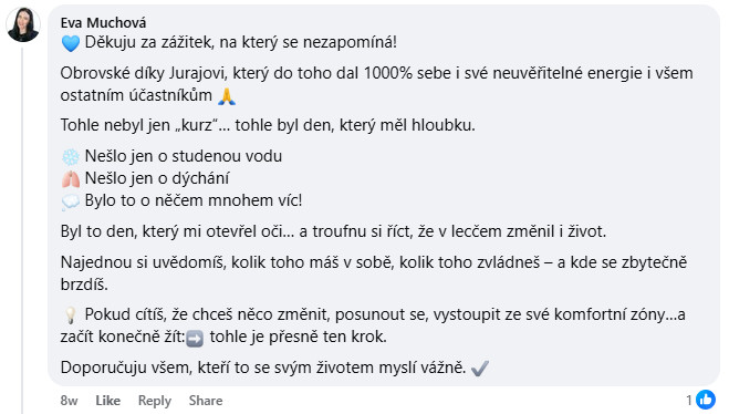 Referencia účastníka WHM víkendovky 3