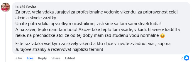 Referencia účastníka WHM víkendovky 7