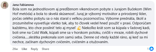 Referencia účastníka WHM víkendovky 9